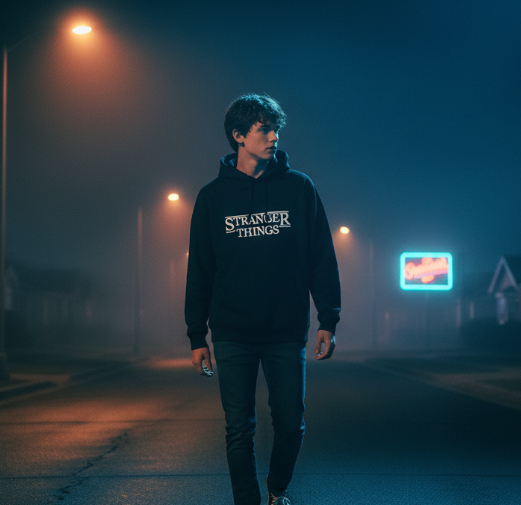 Couple's Letter Print Hoodies, Casual Loose Fit