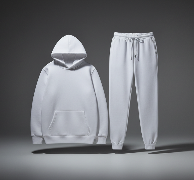 sumensumen Sweat Shirt And Sweat Pants For WomenCasual Outfit Athletic Suit Set-Hoodie Pockets Sweatpants Sport Jogger Sweatsuit Women-04 WhiteX-Large