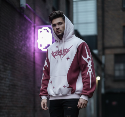 NYXOOO Y2K Grunge Pullover Hoodie - Vintage Streetwear Essential