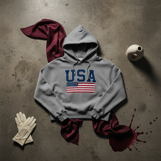 Graphic Cropped Hoodie